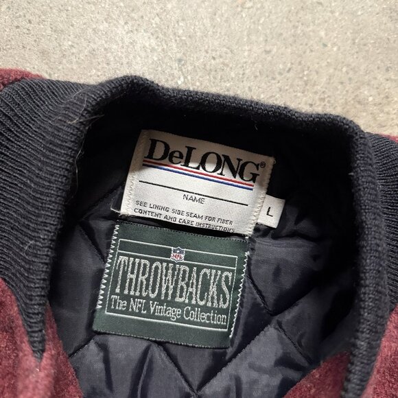 New York Giants Varsity Jacket Delong Men Large 90's NFL Vintage Collection - Picture 3 of 5